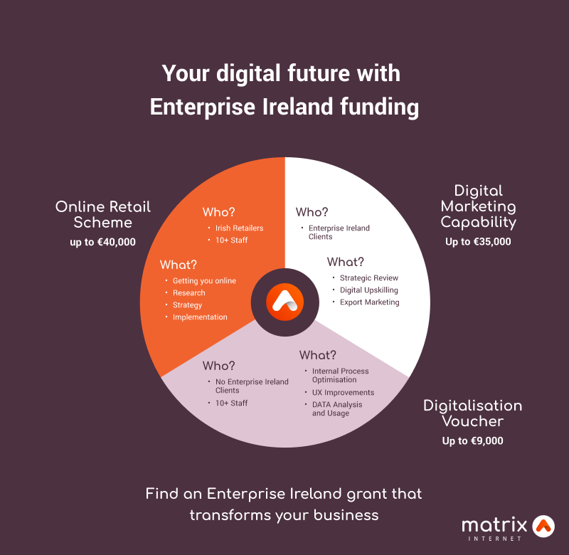 3 Enterprise Ireland Grants To Boost Your Online Business in 2022 Matrix Internet Enterprise Ireland Funding