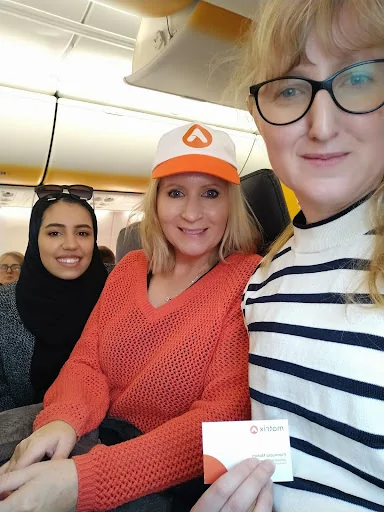 Matrix Woman Team on Web Summit flying back in the office