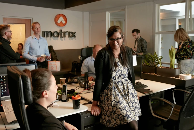 Connecting the dots — the power of omnichannel digital marketing Matrix Internet People in the office image