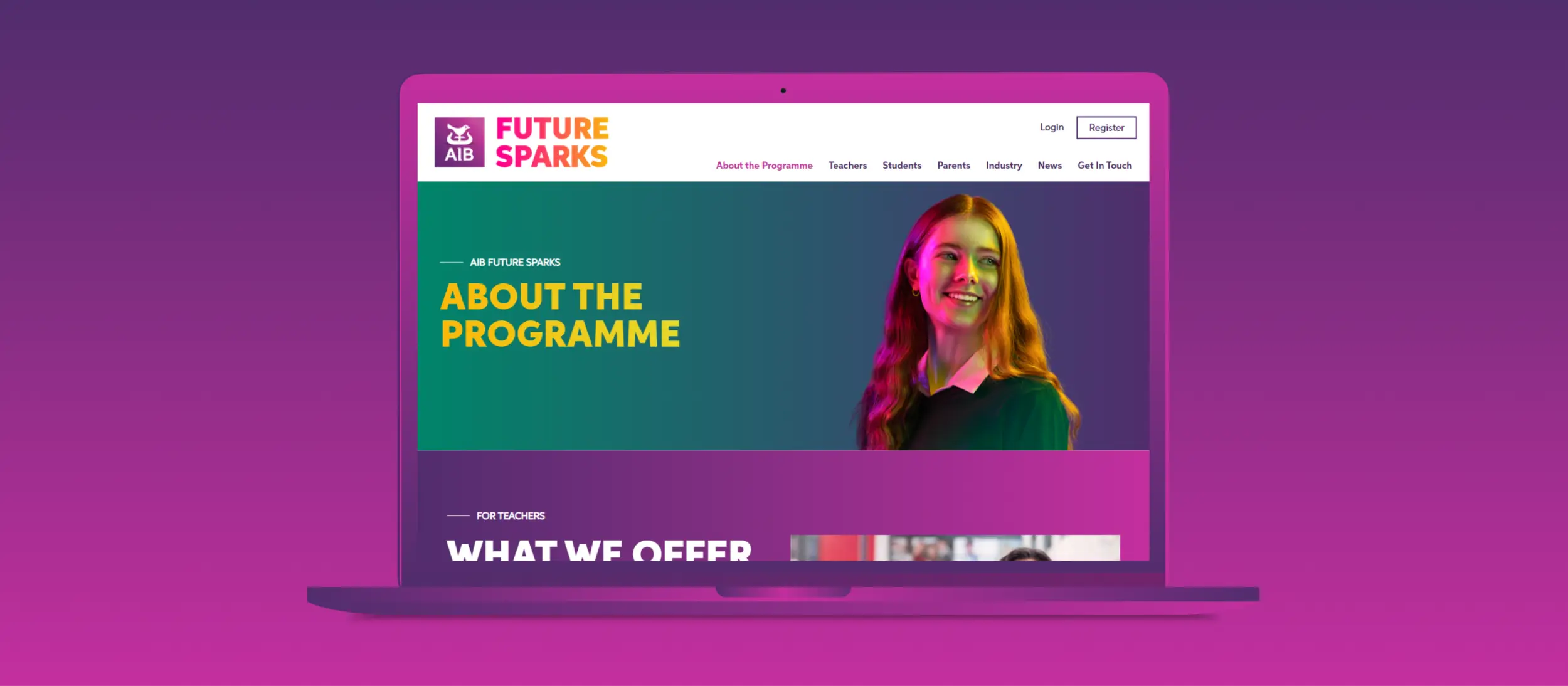 Desktop layout - AIB Future Sparks