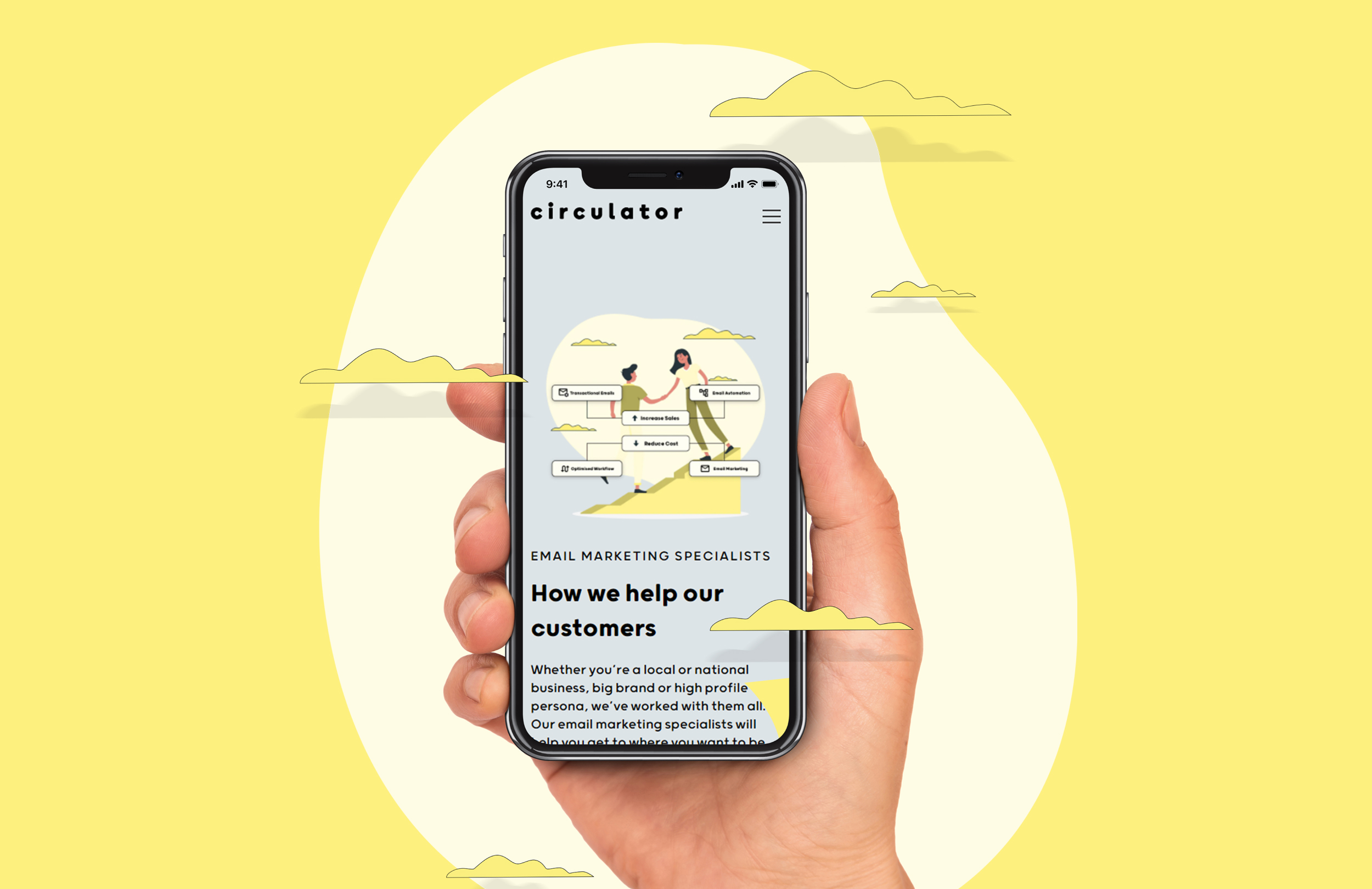 Circulator website on mobile