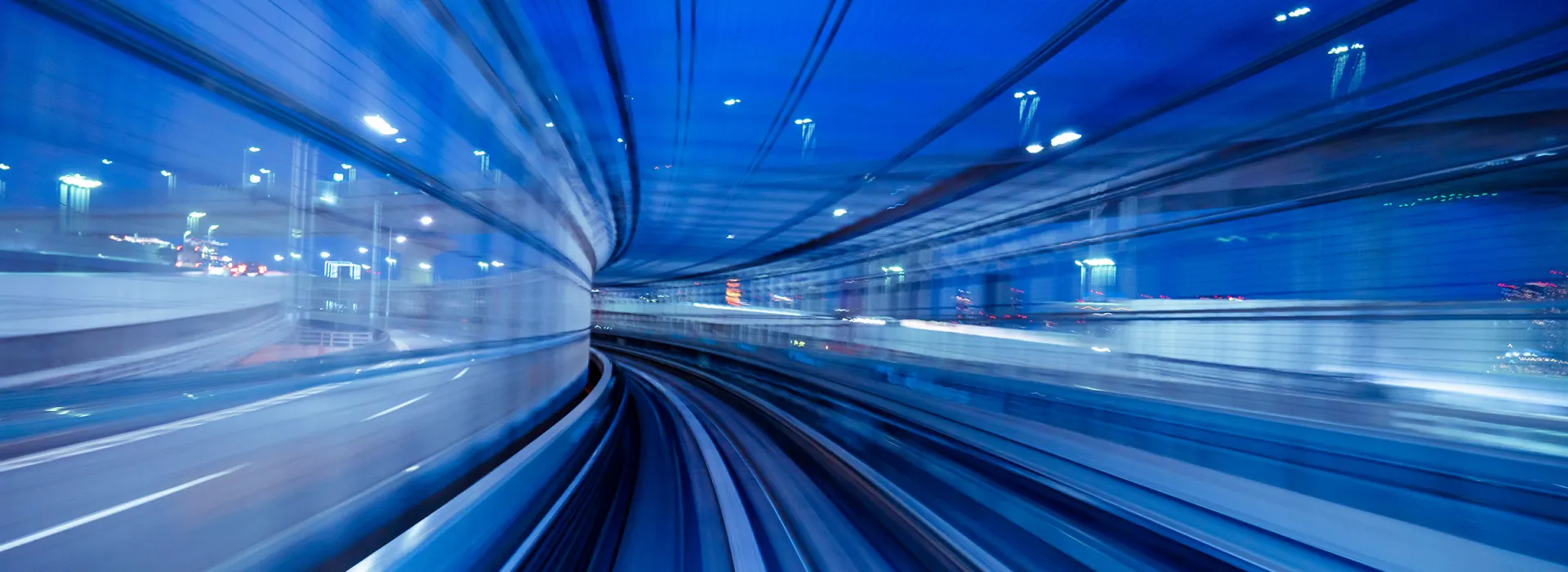 Moving through a tunnel at speed