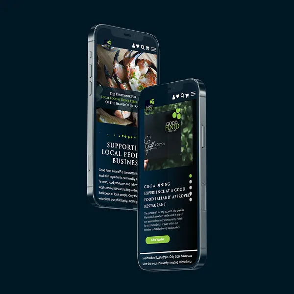 Good Food Ireland Matrix Internet Good Food Ireland website mobile design