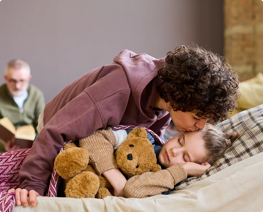 SVP Matrix Internet Parent kissing child goodnight